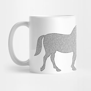 Horse - geometric pattern - black and white. Mug